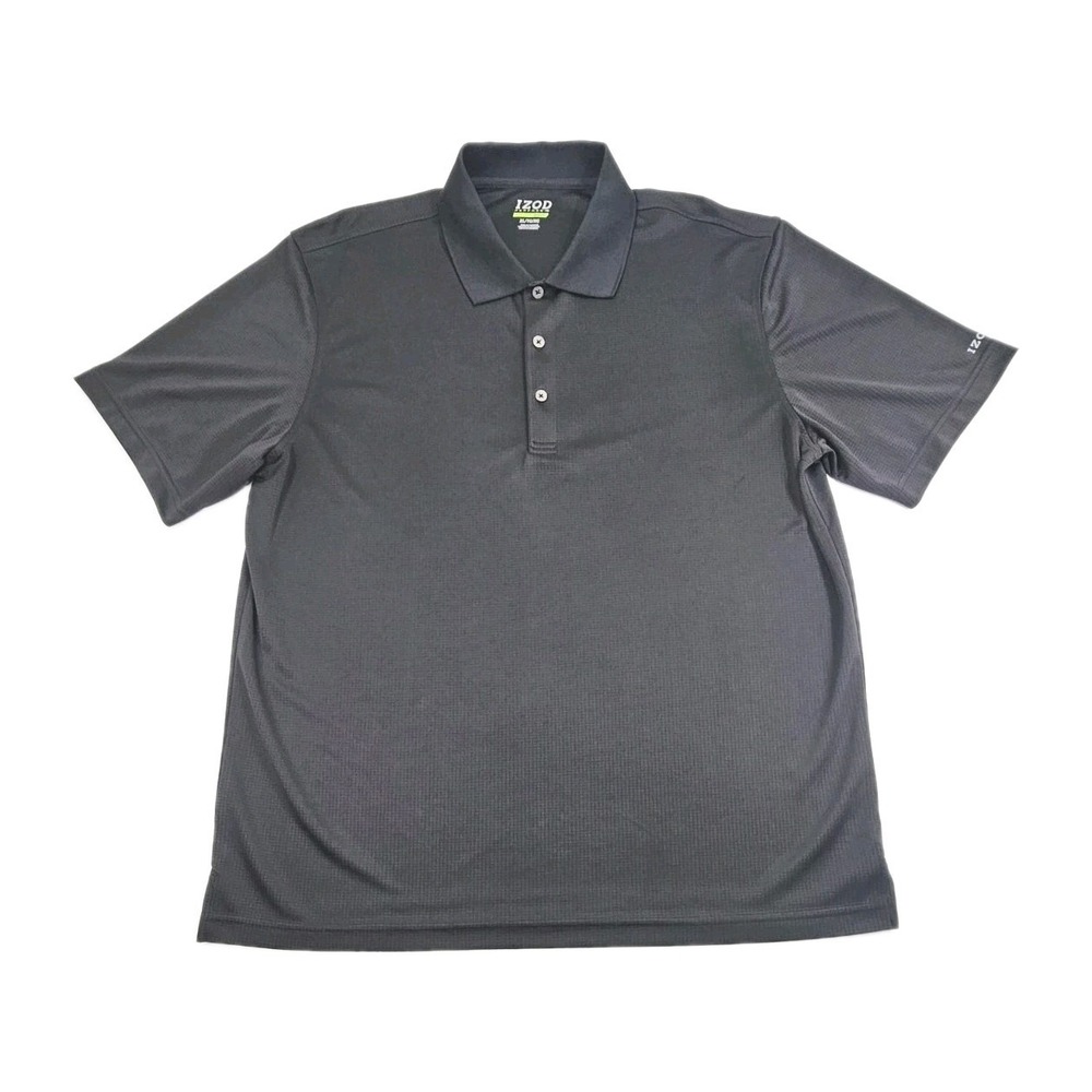 IZOD Perform-X Basix Cool-FX Large Golf Polo Shirt Black Men's Size Extra Large